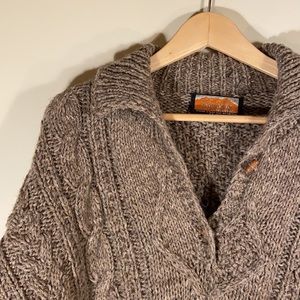 Vintage Taupe Wool Sweater by Namaste Wollens in Nepal